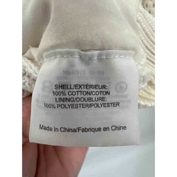 Tory Burch Ivory Zip Crochet Trixie Cardigan Size Small - Picture 5 of 9